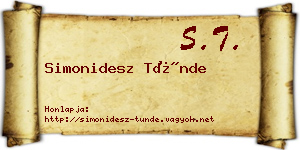 Simonidesz Tünde névjegykártya