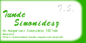 tunde simonidesz business card